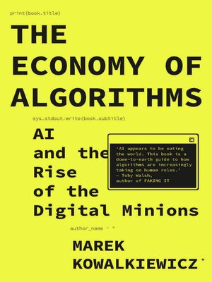 cover image of The Economy of Algorithms